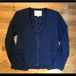 Rachel Roy Sonia Open Front High-Low Black Blazer